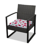 Pink Carnation Pattern Print Outdoor Seat Cushion Cover