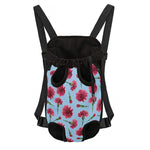 Pink Carnation Pattern Print Pet Carrier Backpack