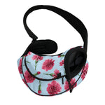 Pink Carnation Pattern Print Pet Sling Carrier