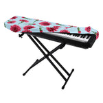 Pink Carnation Pattern Print Piano Keyboard Cover