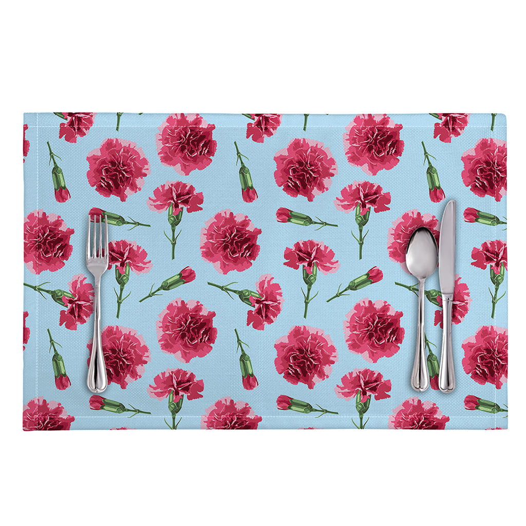 Pink Carnation Pattern Print Placemat