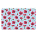 Pink Carnation Pattern Print Polyester Doormat
