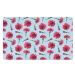 Pink Carnation Pattern Print Polyester Doormat
