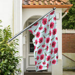 Pink Carnation Pattern Print Polyester Flag
