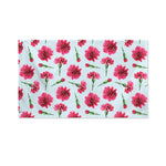 Pink Carnation Pattern Print Polyester Flag