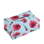 Pink Carnation Pattern Print Rectangle Tissue Box Cover