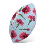 Pink Carnation Pattern Print Rugby Ball