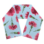 Pink Carnation Pattern Print Scarf