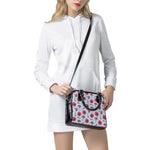 Pink Carnation Pattern Print Shoulder Handbag