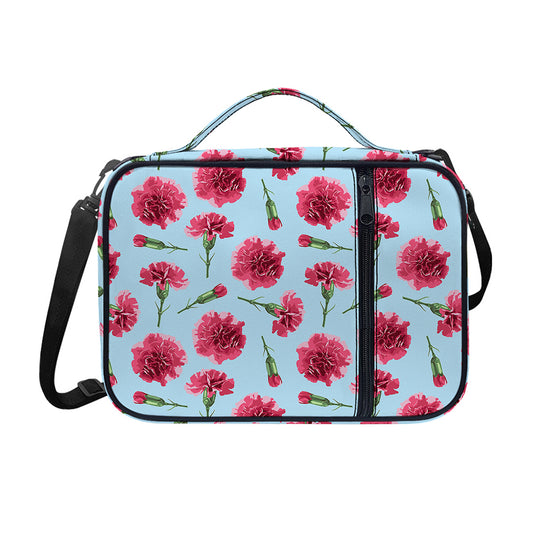 Pink Carnation Pattern Print Shoulder Strap Bible Bag