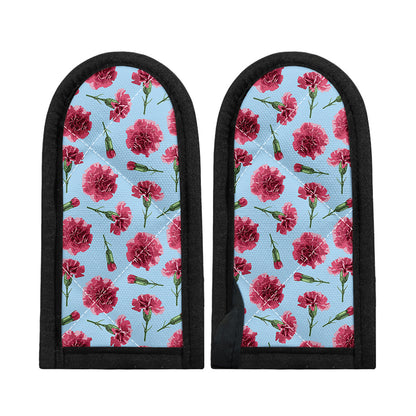 Pink Carnation Pattern Print Skillet Handle Cover