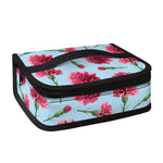 Pink Carnation Pattern Print Small Lunch Bag