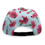 Pink Carnation Pattern Print Snapback Cap