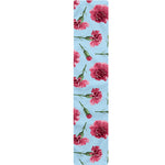 Pink Carnation Pattern Print Table Runner