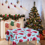 Pink Carnation Pattern Print Tablecloth