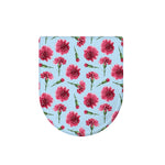 Pink Carnation Pattern Print Toilet Lid Cover