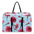 Pink Carnation Pattern Print Utility Tote Bag