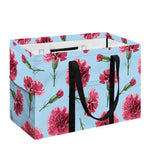 Pink Carnation Pattern Print Utility Tote Bag