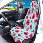 Pink Carnation Pattern Print Waterproof Car Seat Cover