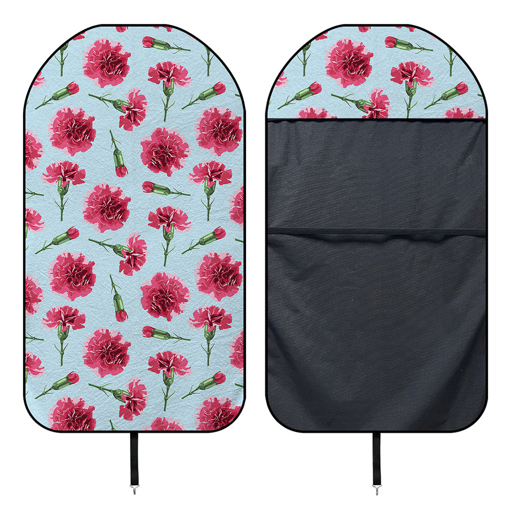 Pink Carnation Pattern Print Waterproof Car Seat Cover