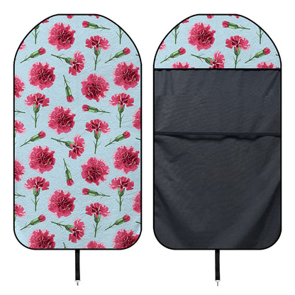 Pink Carnation Pattern Print Waterproof Car Seat Cover