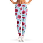 Pink Carnation Pattern Print Women's Leggings