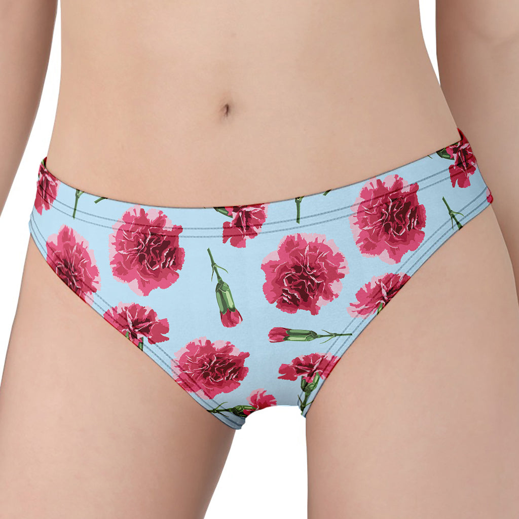 Pink Carnation Pattern Print Women's Panties