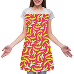 Pink Cartoon Banana Pattern Print Adjustable Apron