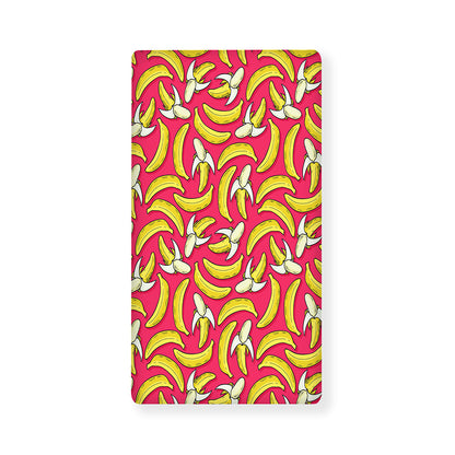 Pink Cartoon Banana Pattern Print Baby Crib Sheet