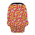 Pink Cartoon Banana Pattern Print Baby Seat Cover