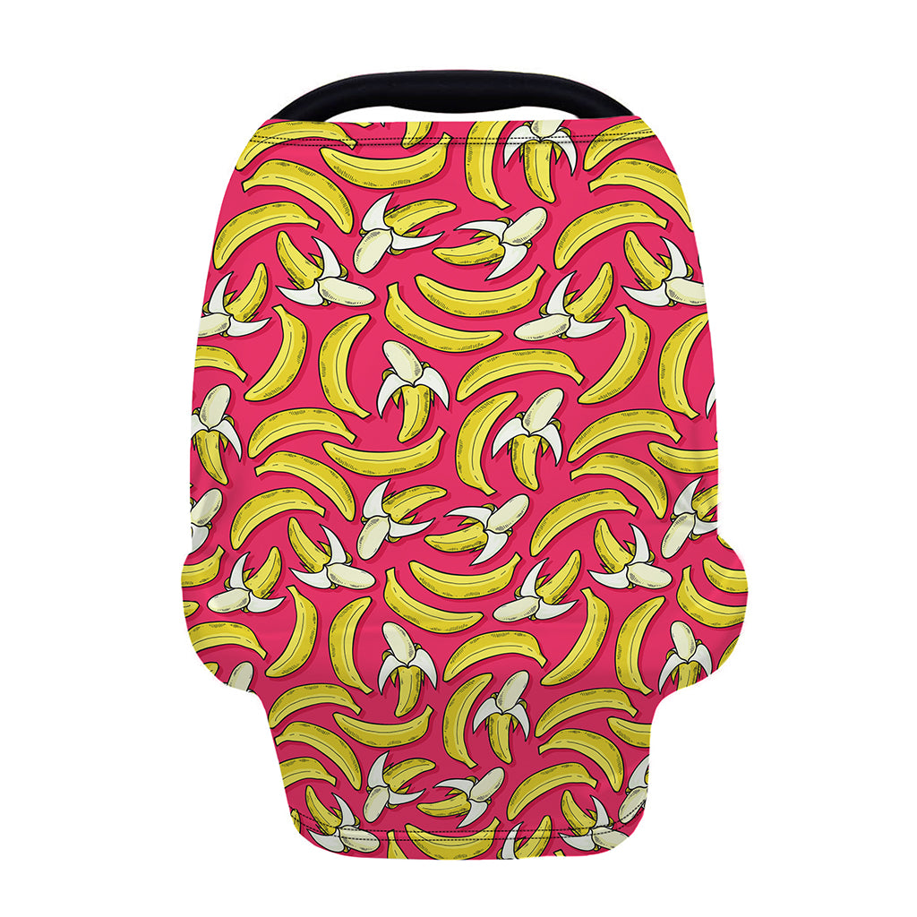 Pink Cartoon Banana Pattern Print Baby Seat Cover