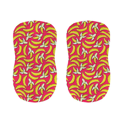 Pink Cartoon Banana Pattern Print Bar Stool Covers