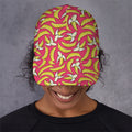 Pink Cartoon Banana Pattern Print Baseball Cap
