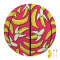 Pink Cartoon Banana Pattern Print Basketball