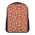 Pink Cartoon Banana Pattern Print Casual Backpack