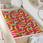 Pink Cartoon Banana Pattern Print Changing Pad Cover