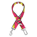 Pink Cartoon Banana Pattern Print Dog Seat Belt