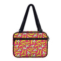 Pink Cartoon Banana Pattern Print Double Strap Bible Bag
