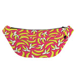 Pink Cartoon Banana Pattern Print Fanny Pack
