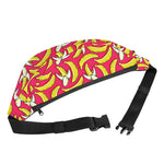 Pink Cartoon Banana Pattern Print Fanny Pack