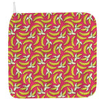 Pink Cartoon Banana Pattern Print Hand Towel