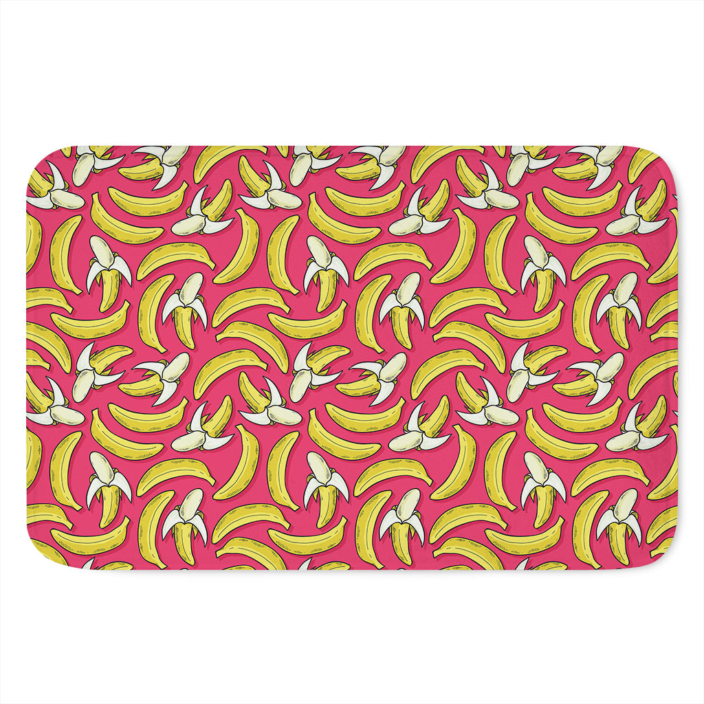 Pink Cartoon Banana Pattern Print Indoor Door Mat