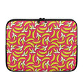 Pink Cartoon Banana Pattern Print Laptop Sleeve