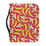 Pink Cartoon Banana Pattern Print Leather Bible Cover