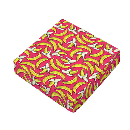 Pink Cartoon Banana Pattern Print Outdoor Seat Cushion Cover