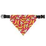 Pink Cartoon Banana Pattern Print Over The Collar Dog Bandana