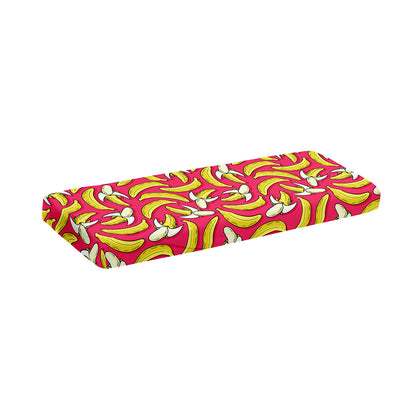 Pink Cartoon Banana Pattern Print Piano Keyboard Cover