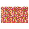 Pink Cartoon Banana Pattern Print Polyester Doormat