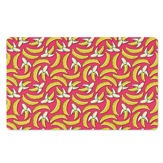 Pink Cartoon Banana Pattern Print Polyester Doormat
