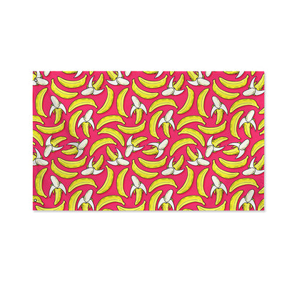 Pink Cartoon Banana Pattern Print Polyester Flag